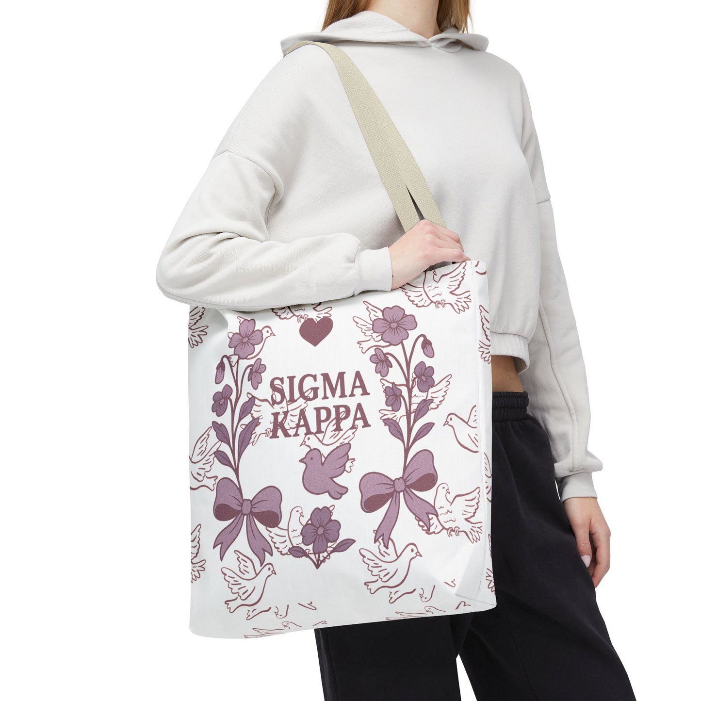 Sigma Kappa Floral Tote Bag | Sorority Gift, Eco-Friendly Carry-All, College Accessory, Stylish Shopping Bag, Chic Beach Tote