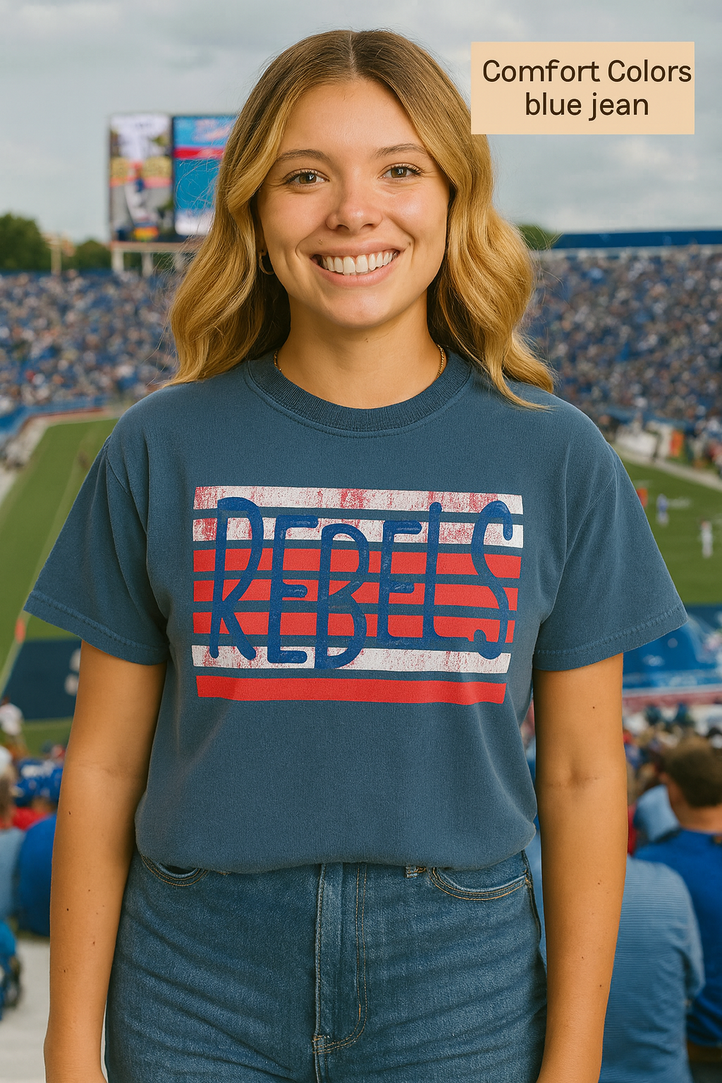 Rebels T-Shirt, Vintage Style Tee, Unisex Graphic Shirt, Summer Fashion, Independence Day Apparel, Football Game Day, Hotty Toddy