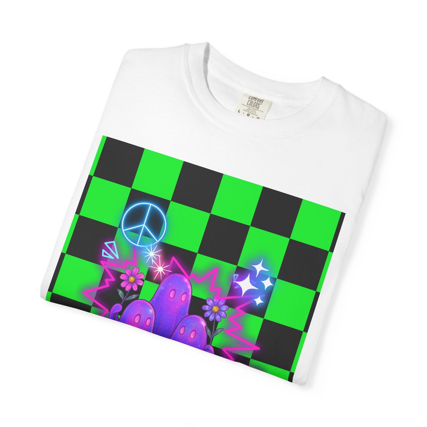 Vibrant Ghost Graphic Tee, Unisex T-shirt, Retro Vibe Shirt, Perfect for Halloween, Party Wear, Casual Style, Unique Gift