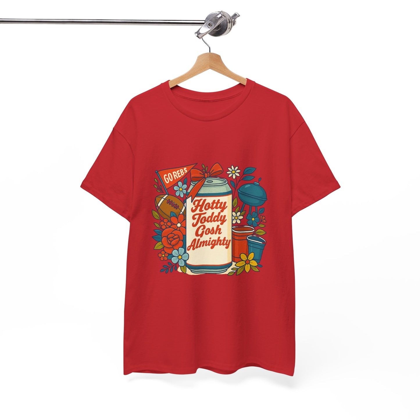 Hotty Toddy Heavy Cotton Tee - Unisex Graphic T-Shirt, Casual Wear, College Apparel, Gift for Students, Spring Break Fashion