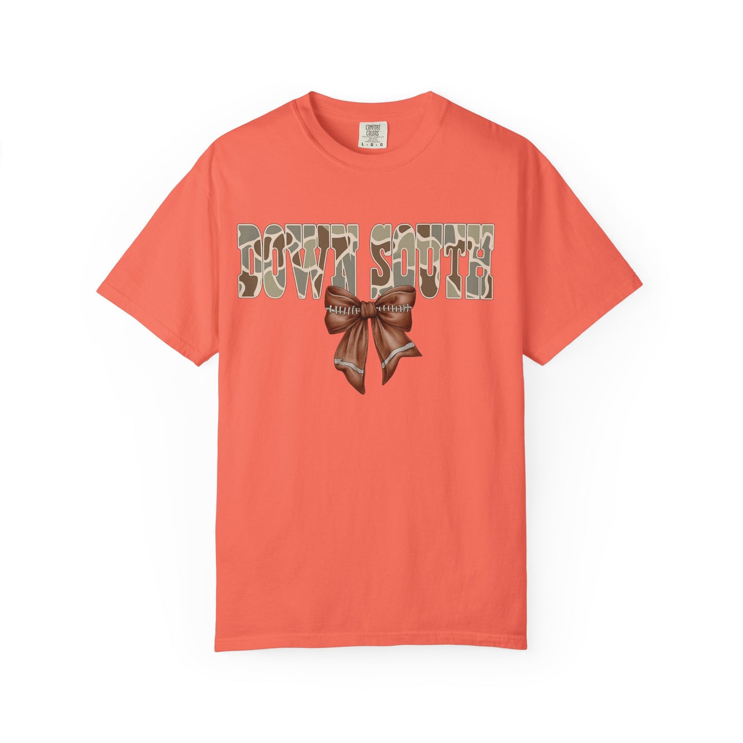 Camo Bow Graphic Tee - Trendy Apparel for Casual Outings and Birthdays