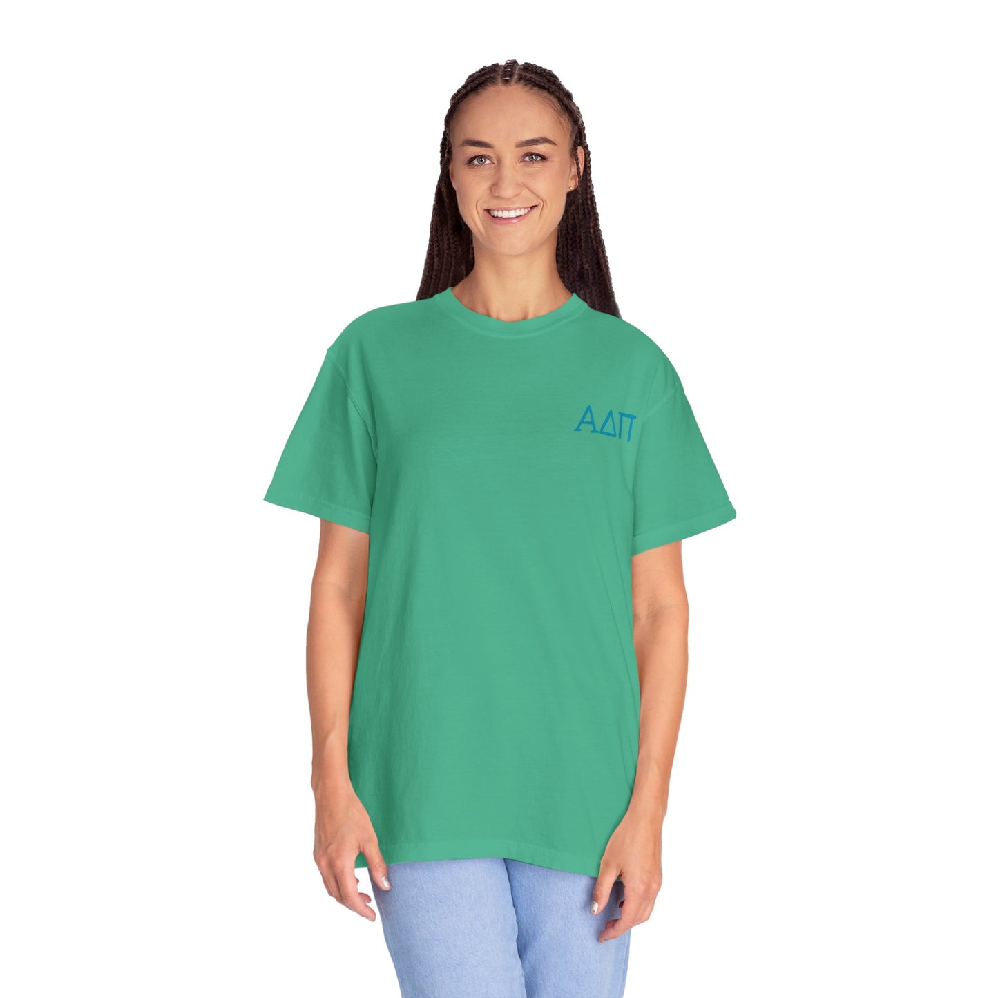 Alpha Delta Pi T-Shirt, Sorority Shirt, College Apparel, Greek Life Gift, Unisex Garment-Dyed Tee