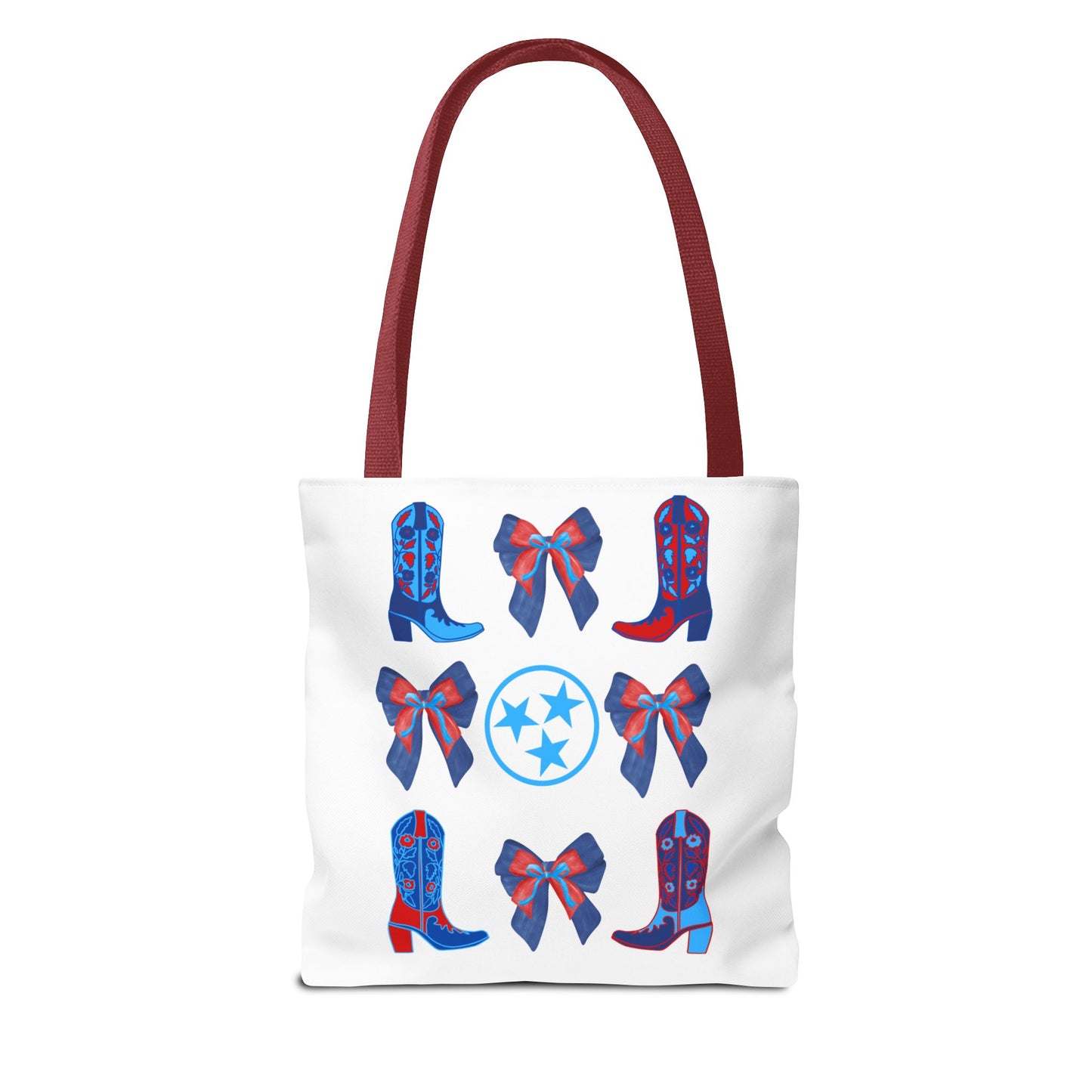 Tote Bag - Tennessee Titans Coquette Bow Design - Titan Up NFL Game Day Gift Nashville TN