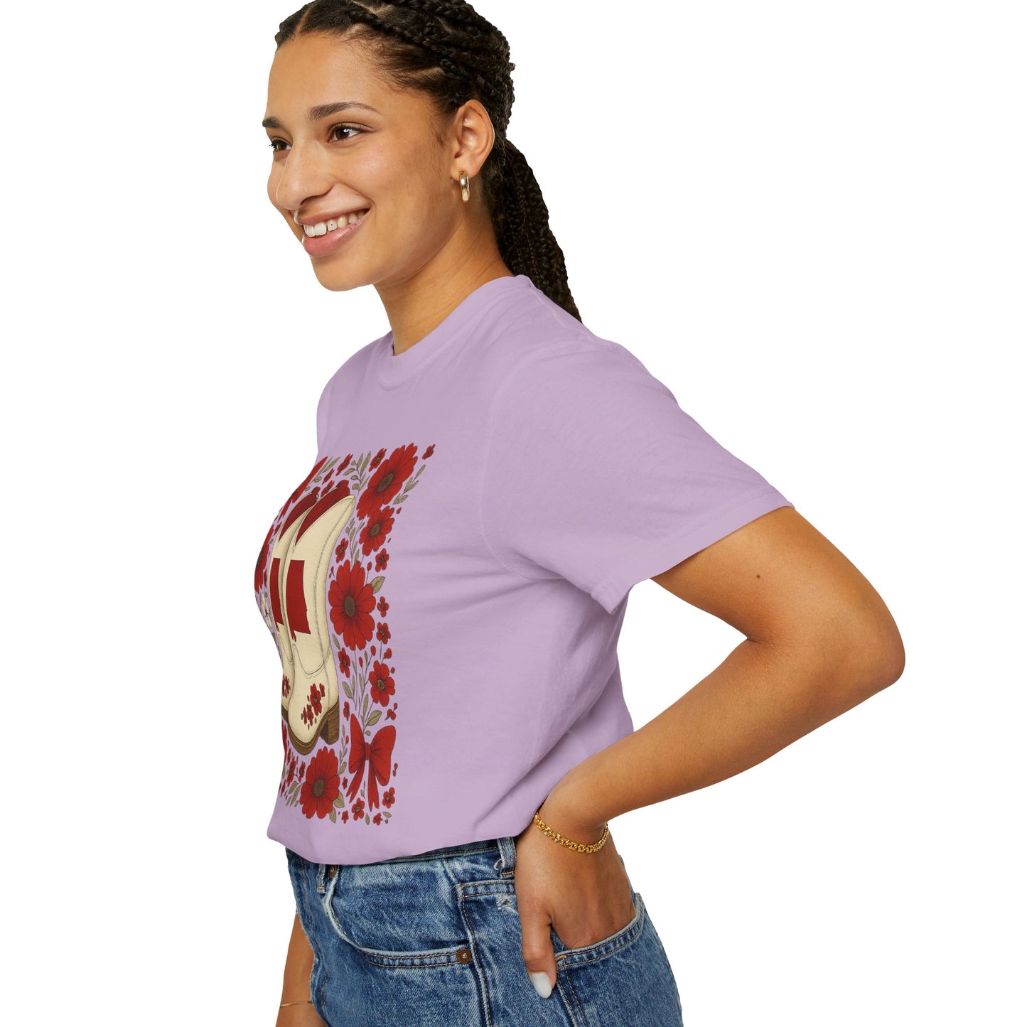 Vintage Cowboy Boots Floral Unisex T-shirt - Alabama Fan, Bama Game Day