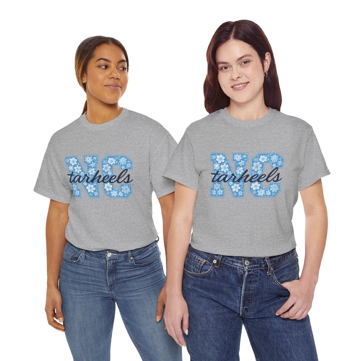 North Carolina Tarheels Unisex Heavy Cotton Tee, College Spirit Wear, Men's and Women's Casual T-Shirt, School Pride Apparel, Gift for Fans