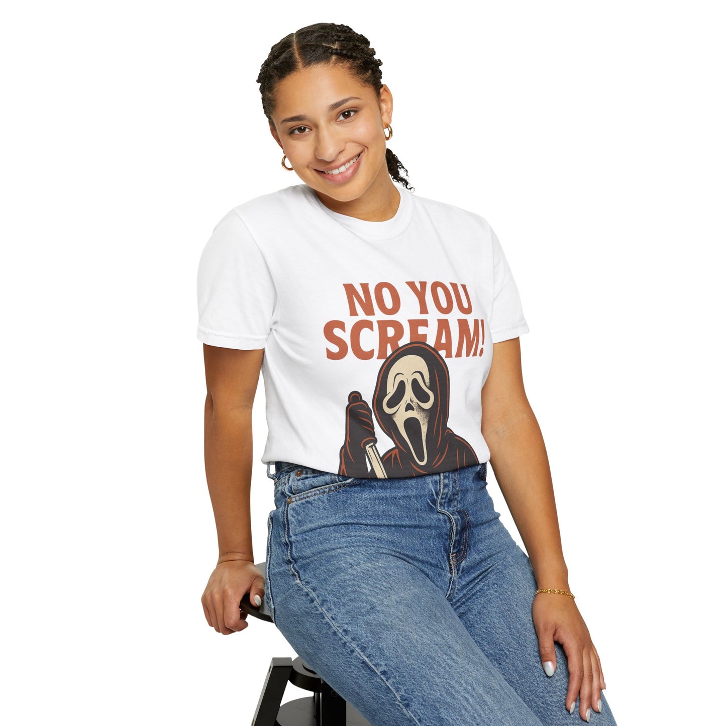 Unisex Horror-Themed T-shirt | Fun Scream Design for Halloween, Costume Parties, Movie Nights, Gift for Horror Fans
