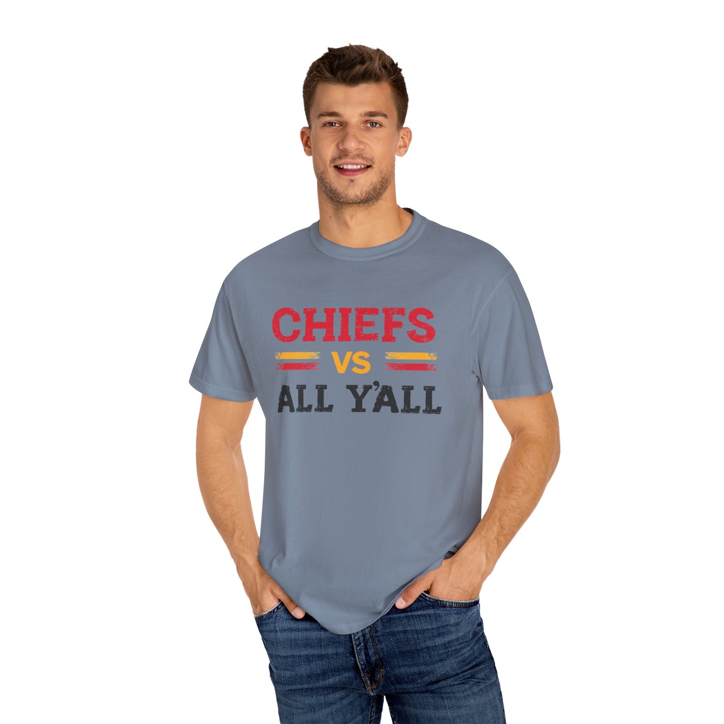 Game Day Humor T-Shirt, Chiefs vs All Y’all Tee, Sports Fan Gift, Unisex Shirt, Tailgate Party Apparel, Football Celebration Shirt