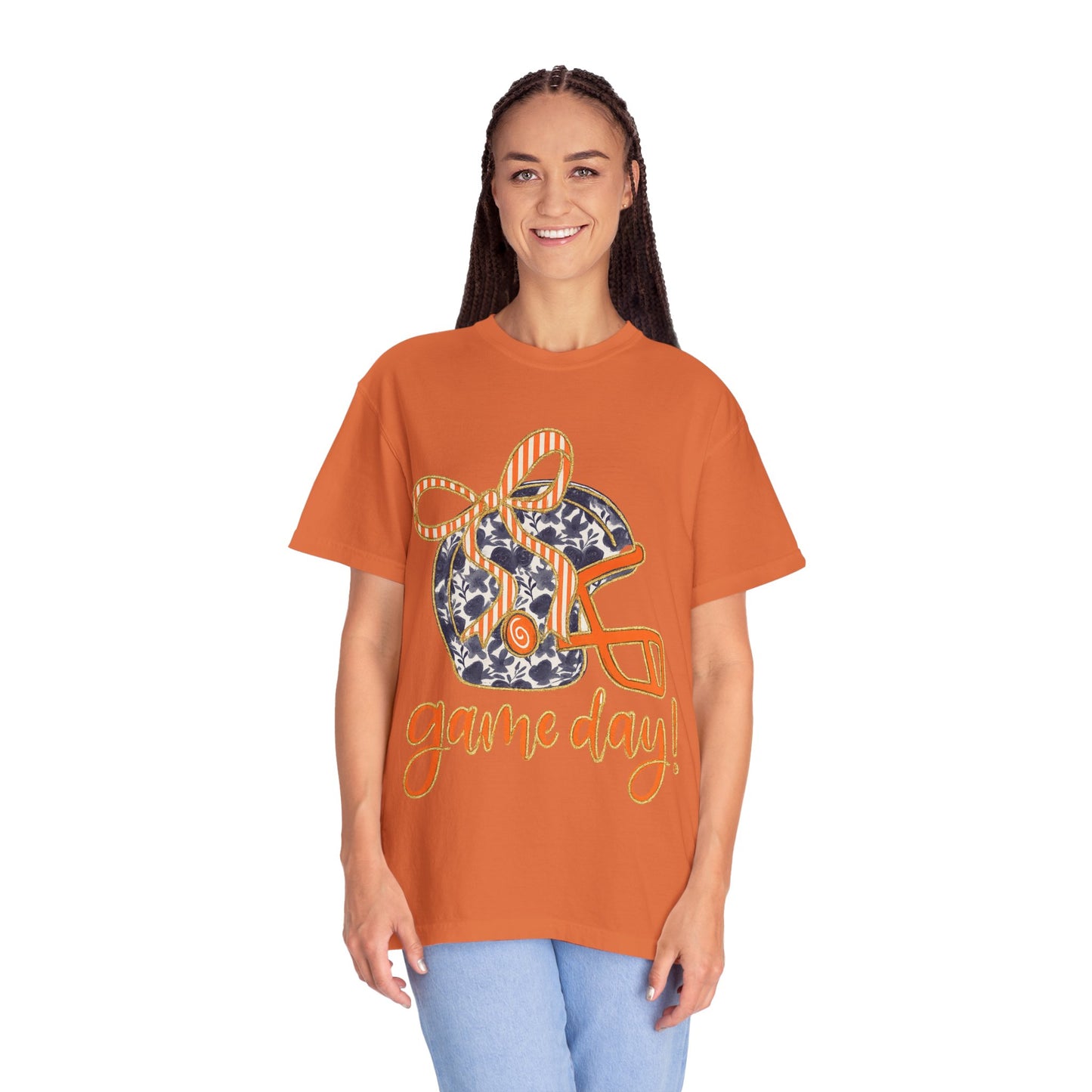 Game Day Coquette Style, Football Helmet T-Shirt | Unisex Sports Tee for Football Fans | Perfect for Tailgating, Game Everyday Wear