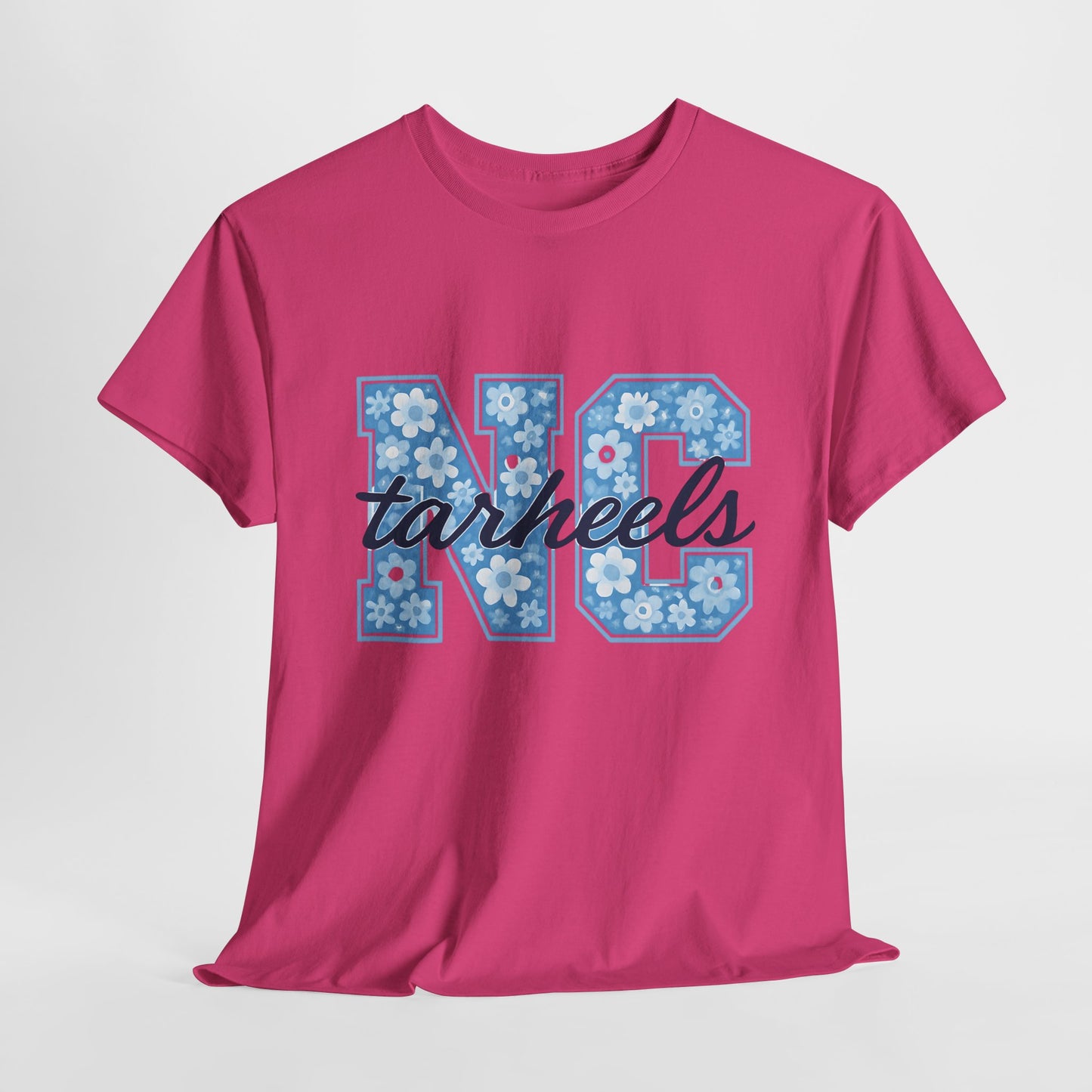 North Carolina Tarheels Unisex Heavy Cotton Tee, College Spirit Wear, Men's and Women's Casual T-Shirt, School Pride Apparel, Gift for Fans