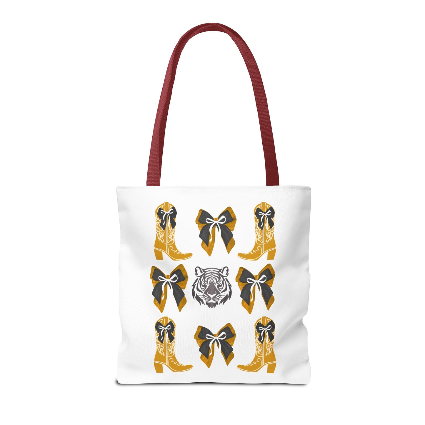 Mizzou tigers tote bag, missouri game day, Stylish Tote Bag with Boots and Tiger Design, missouri fan gift, missouri tigers alumni, graduation gift, mo tigers