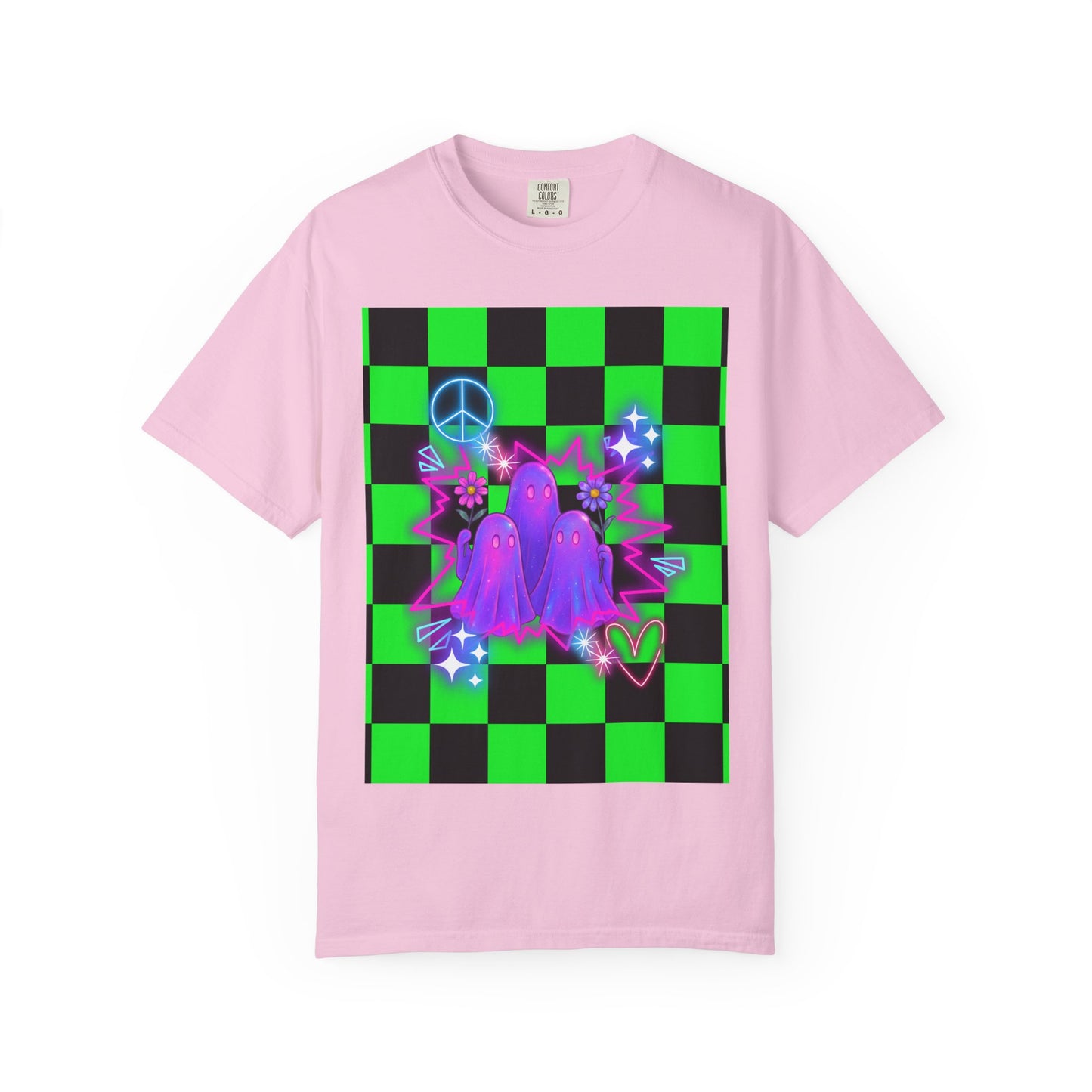 Vibrant Ghost Graphic Tee, Unisex T-shirt, Retro Vibe Shirt, Perfect for Halloween, Party Wear, Casual Style, Unique Gift
