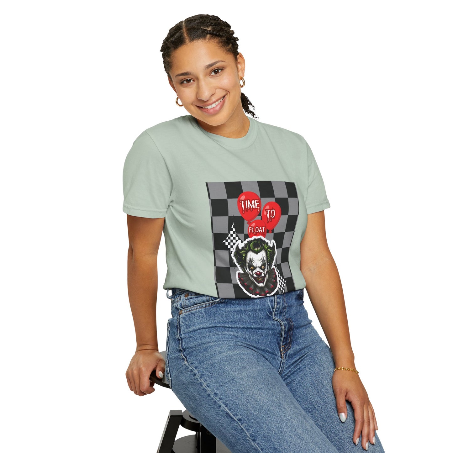 Creepy Clown Graphic T-Shirt, Halloween Costume Tee, Unisex Horror Shirt, Fun Gift for Fans, Graphic Novelty Wear, Casual Outfit