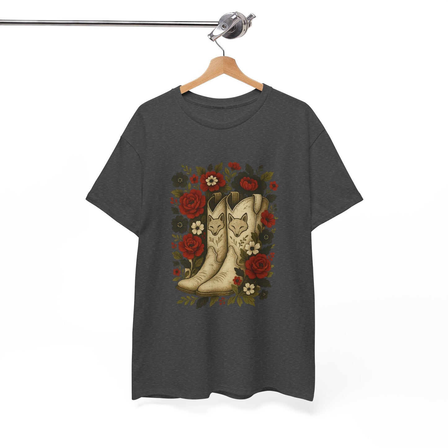 AR State Red Wolves Vintage Floral Cowboy Boots Tee