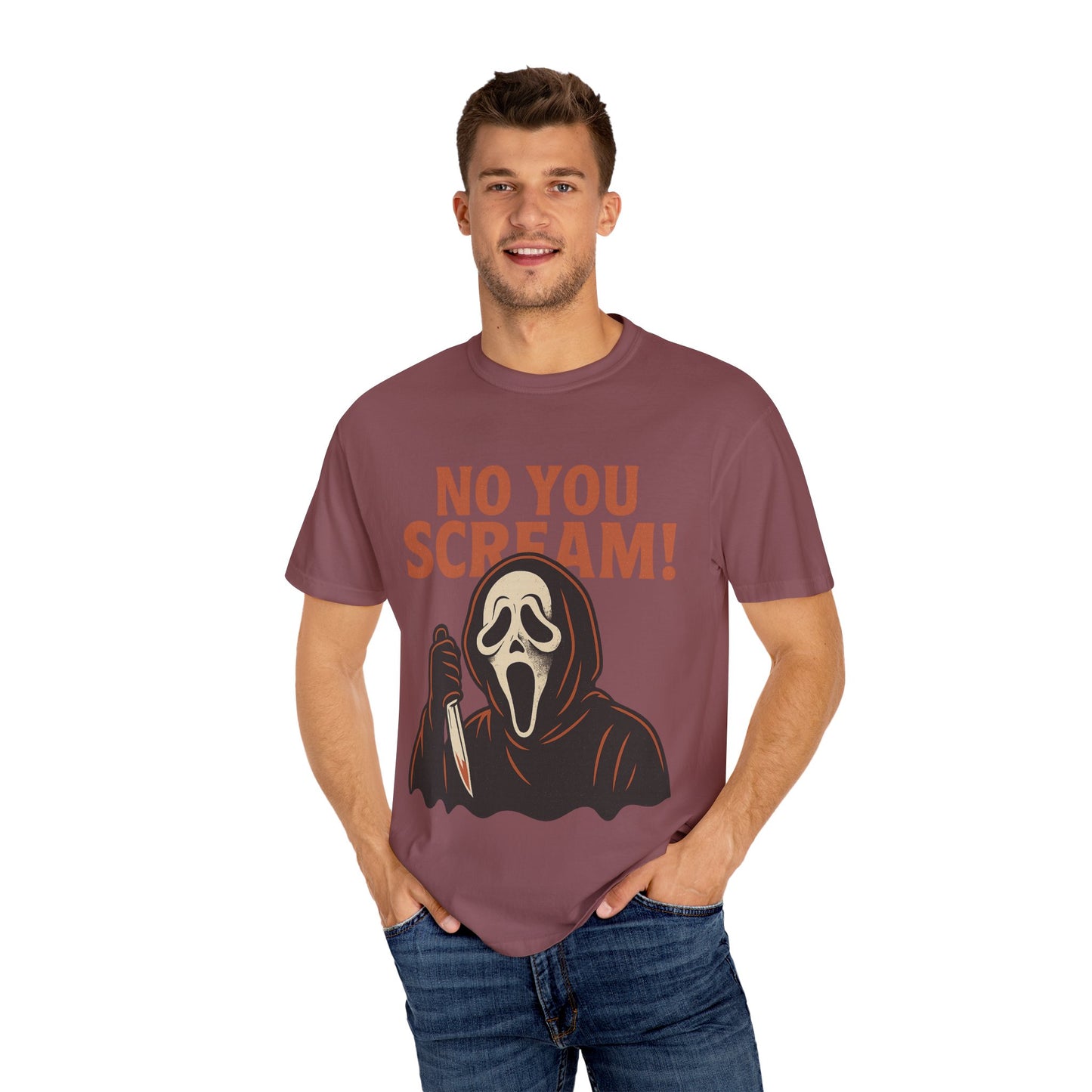 Unisex Horror-Themed T-shirt | Fun Scream Design for Halloween, Costume Parties, Movie Nights, Gift for Horror Fans