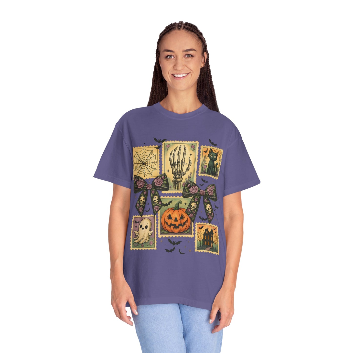Halloween-Themed Unisex T-Shirt - Spooky Vibes for Fall Celebrations, Ghost Lovers Gift, Costume Party Essential, Cozy Autumn Tee