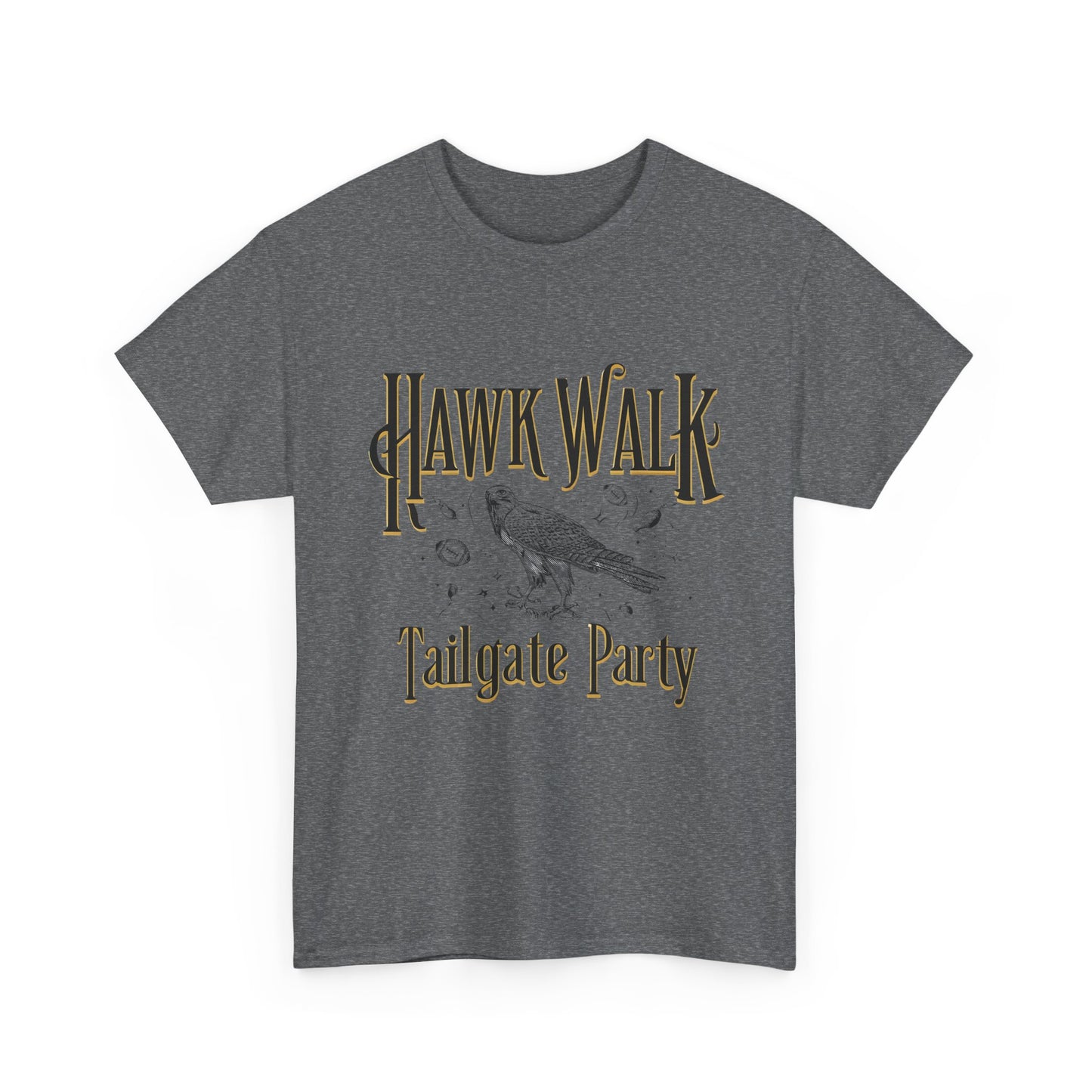 Hawk Walk Tailgate Tee, Unisex Cotton Shirt, Outdoor Event T-Shirt, Festival Wear, Bird Lover Gift, Sports Gathering Apparel