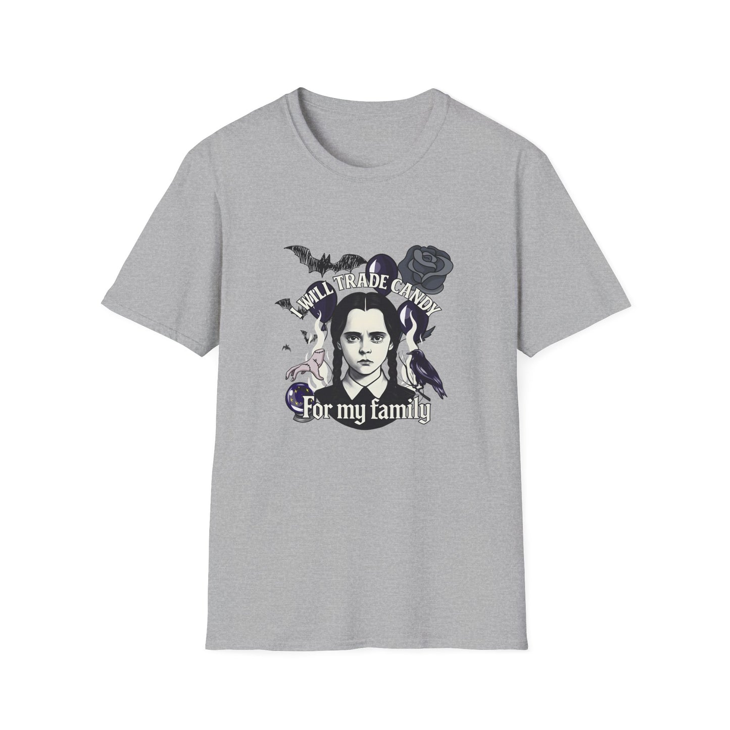 Gothic Family Tribute Unisex Tee - Halloween Dark Aesthetic Apparel