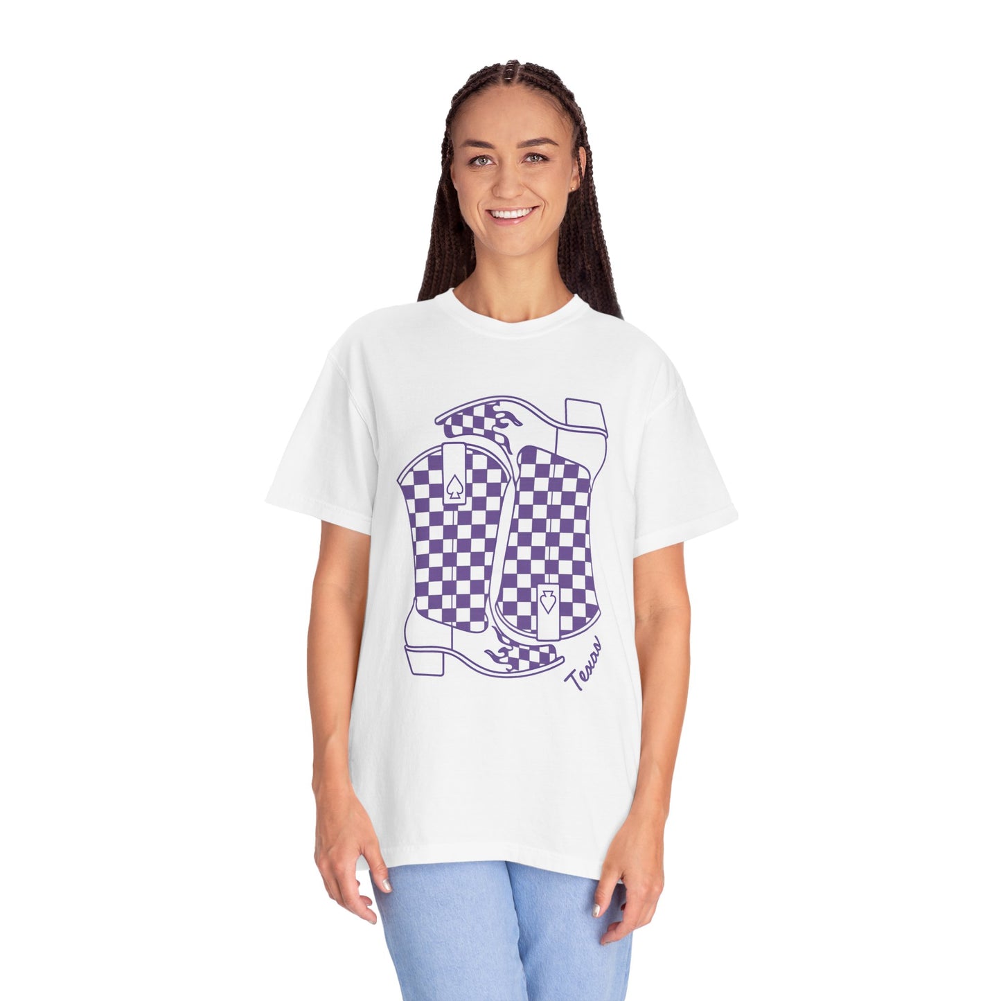 Vintage Checkered T-shirt - Retro Graphic Tee for Texas Game Day