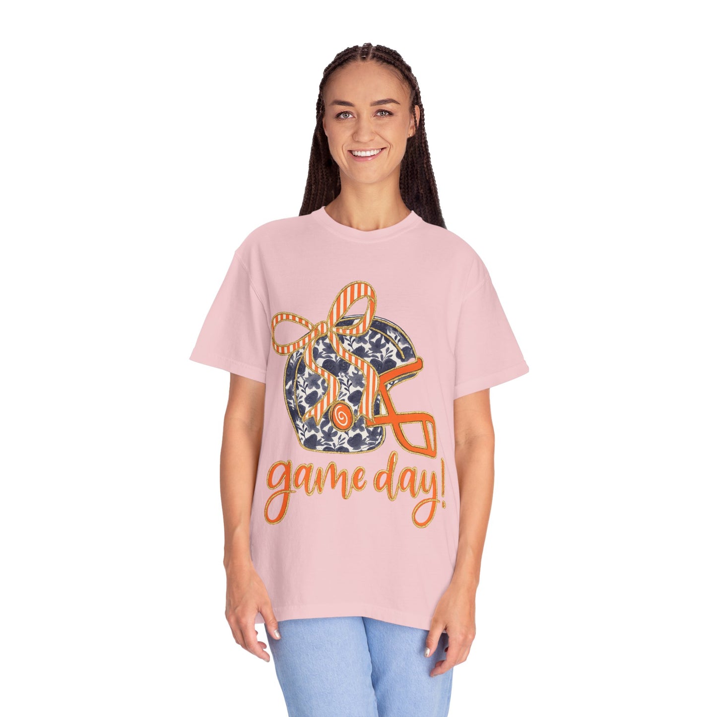 Game Day Coquette Style, Football Helmet T-Shirt | Unisex Sports Tee for Football Fans | Perfect for Tailgating, Game Everyday Wear