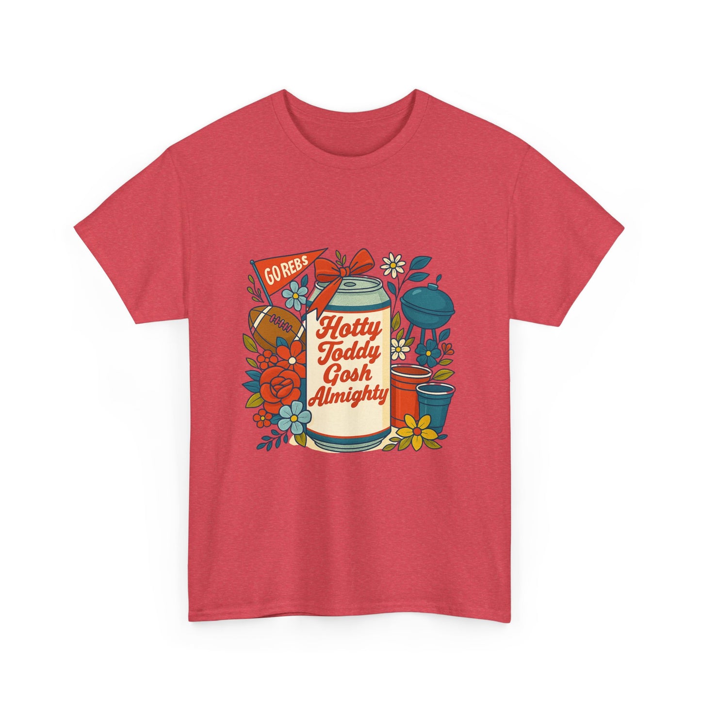 Hotty Toddy Heavy Cotton Tee - Unisex Graphic T-Shirt, Casual Wear, College Apparel, Gift for Students, Spring Break Fashion