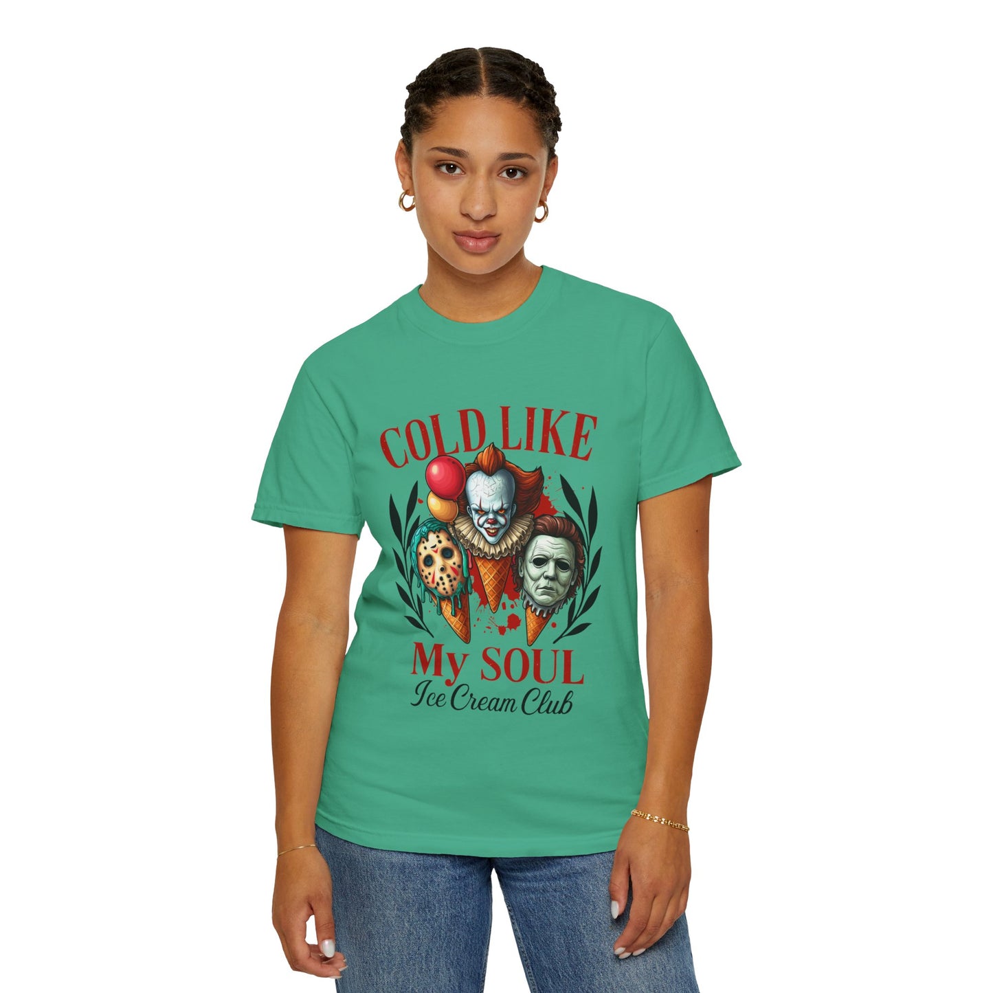 Chilling Soul T-Shirt, Vintage Horror Tee, Unisex Graphic Shirt, Ice Cream Lovers Gift, Fun Movie Merch