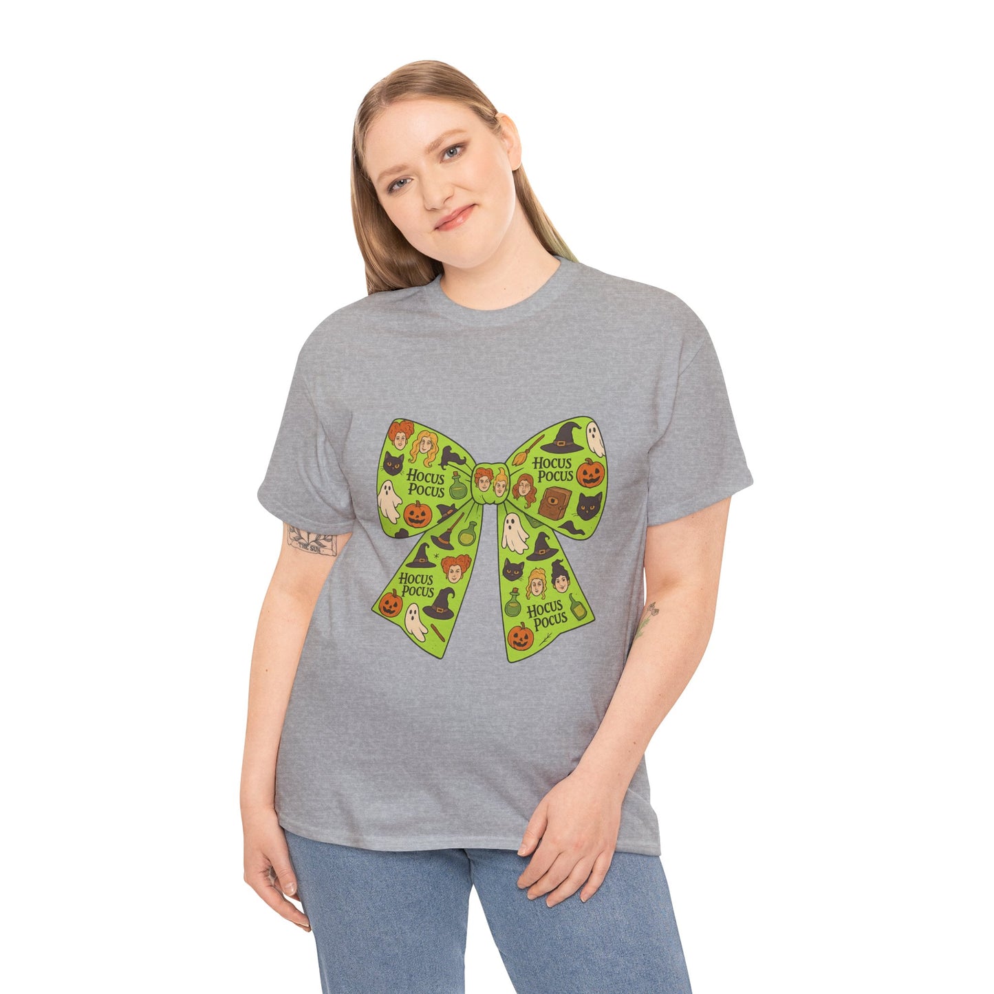 Halloween Graphic Tee, Spooky Season Unisex Shirt, Hocus Pocus Bow Tee, Autumn Style Shirt, Trick or Treat Apparel