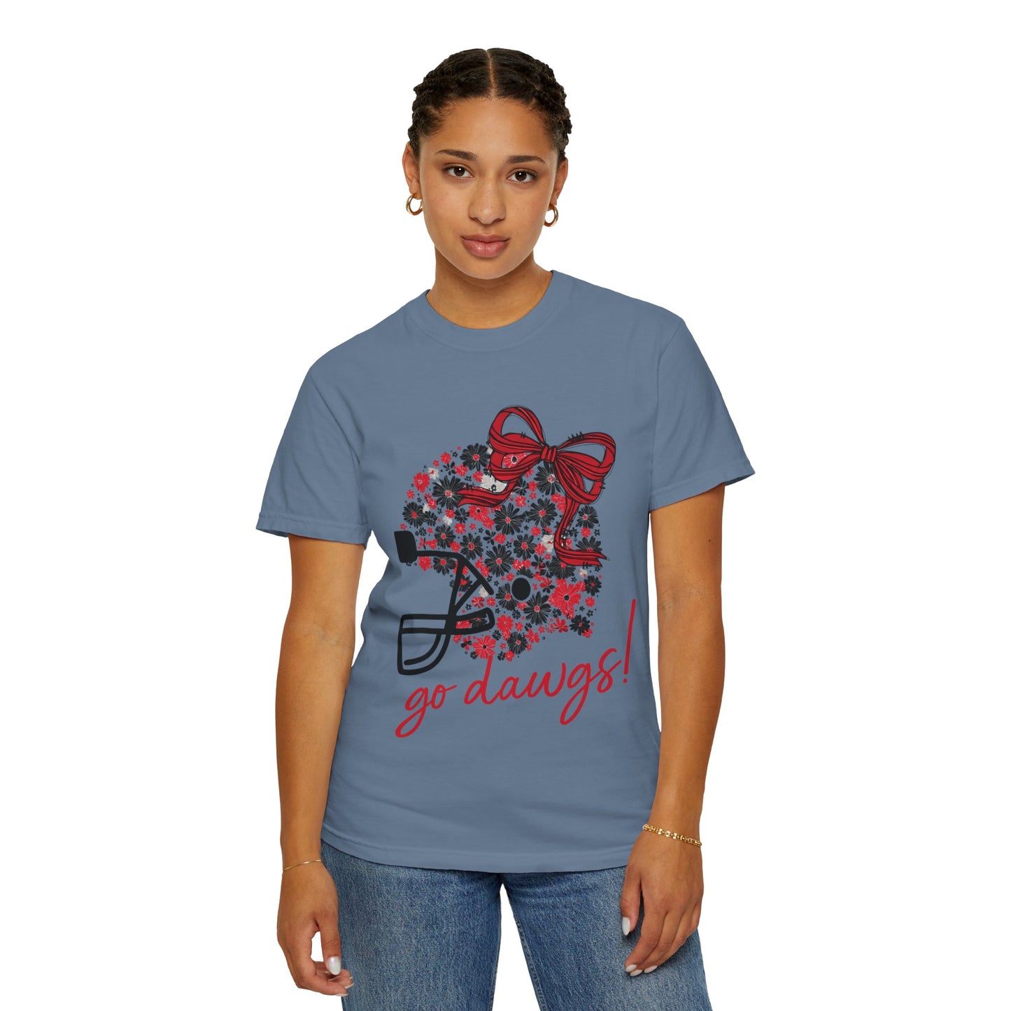 Floral Game Day T-Shirt for Fans, Unisex Apparel, Sports Tee for Tailgating, Perfect for Football Season, Gift for Team Supporters