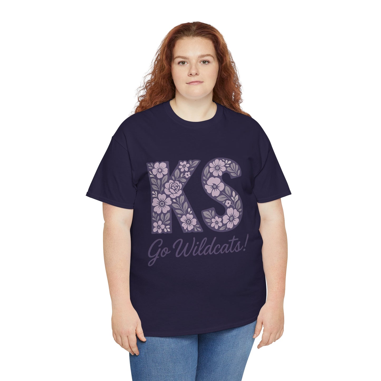 KS Floral Team Spirit Tee: Celebrate Kansas State Wildcats in Style, Perfect for Sports Events, Gifts, & Casual Wear