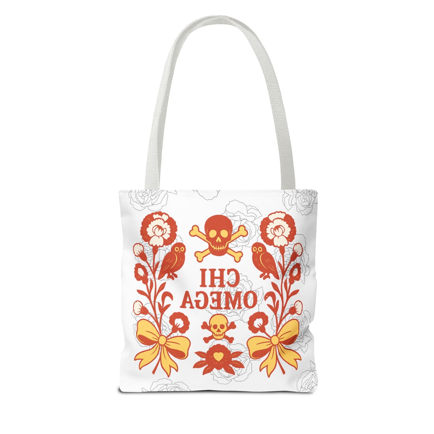 Chi Omega Floral Tote Bag