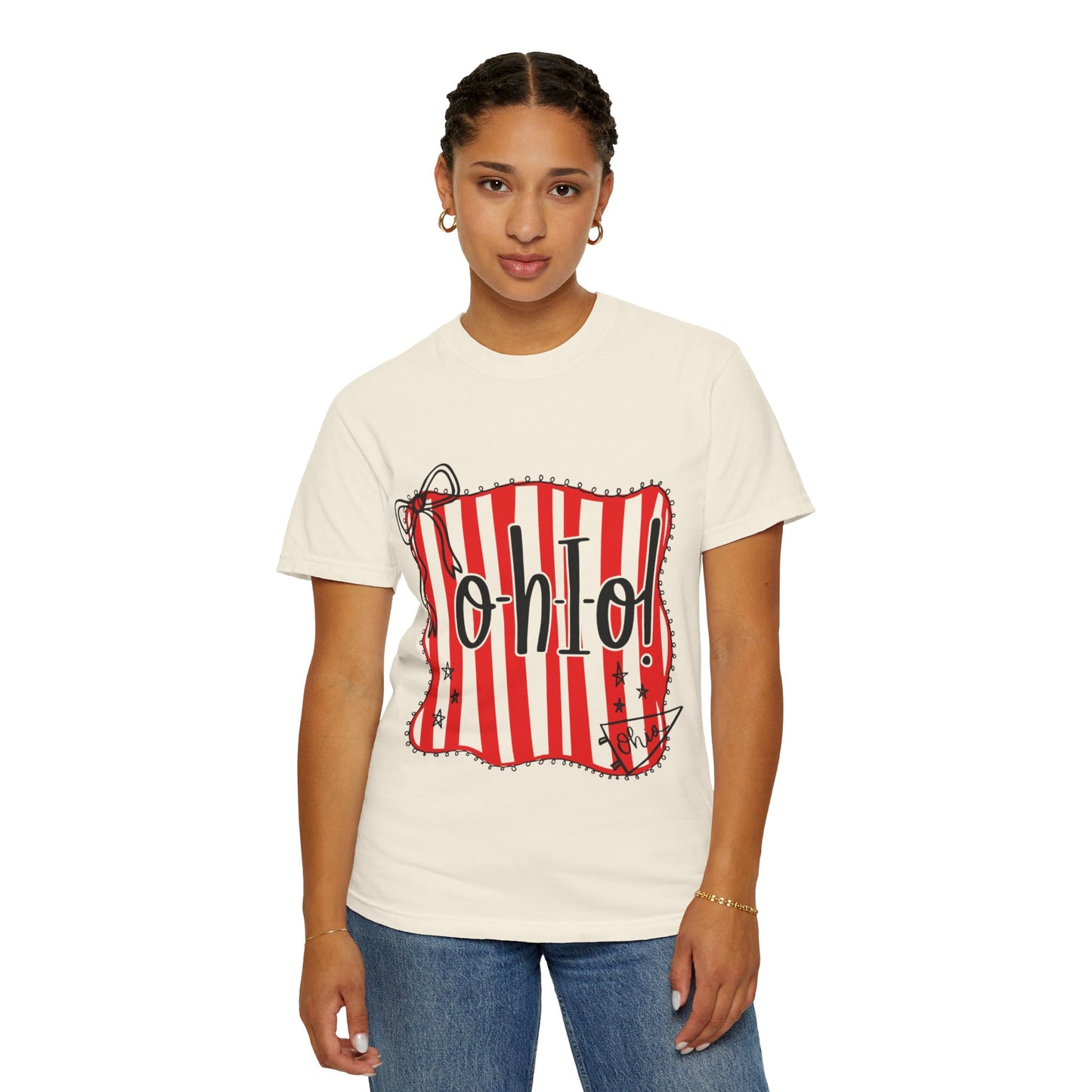 Ohio Stripe T-Shirt - Fun Casual Wear for Columbus Fans