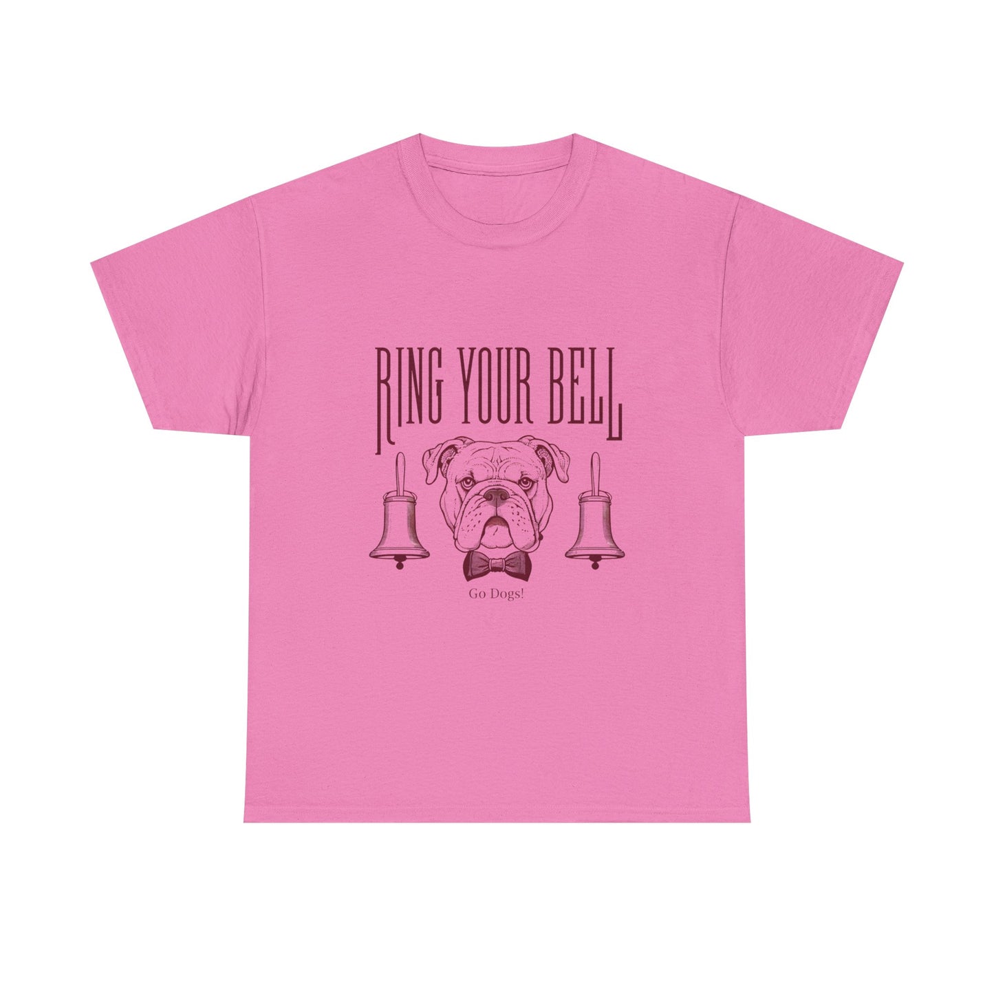 Dog Lover's Unisex Heavy Cotton Tee | 'Ring Your Bell' Shirt, Bulldog Tee, Pet Owner Gift, Funny Dog Apparel, Casual Wear