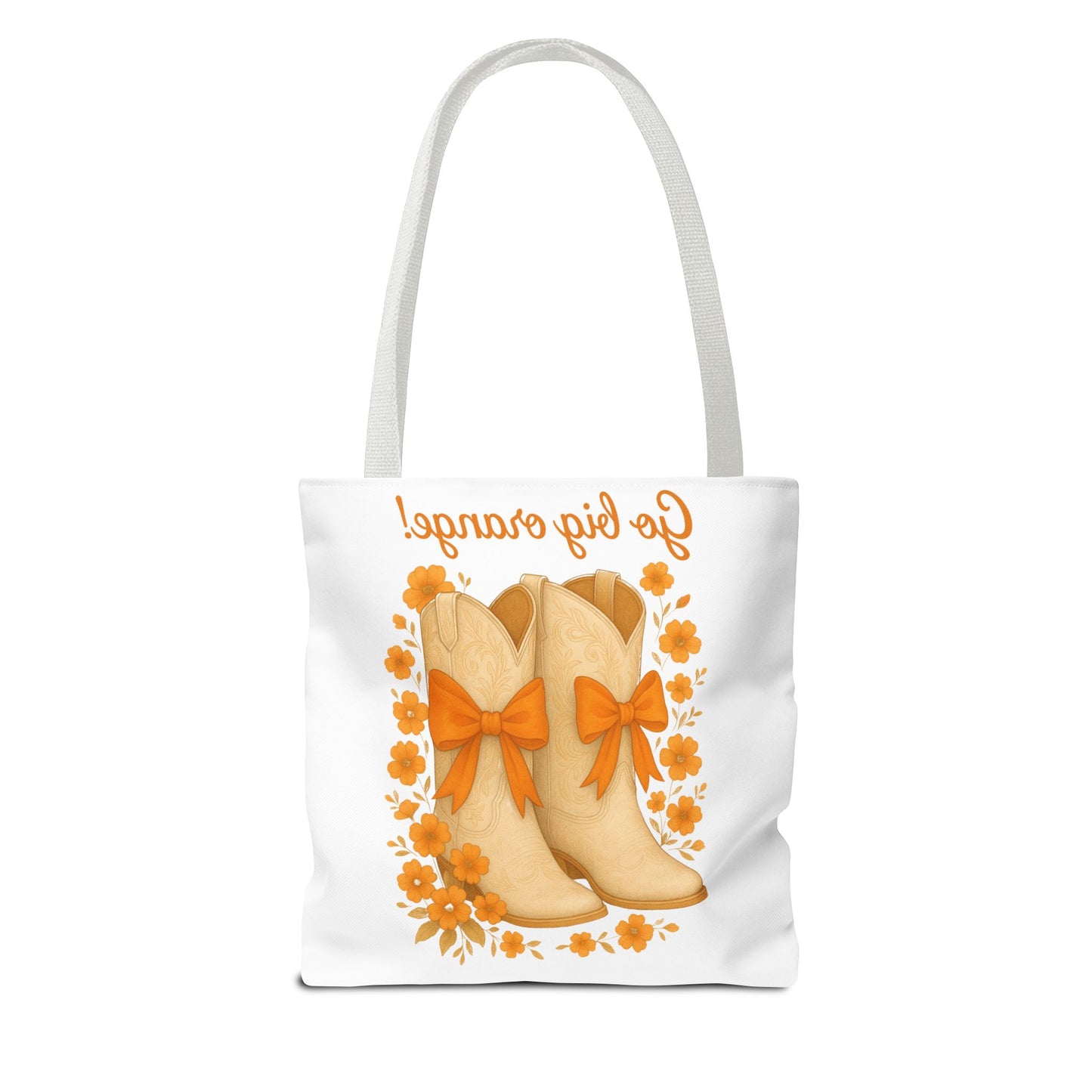 Tennessee Game Day, Floral Tote Bag, Coquette Bow Boot Design, Go Vols, Knoxville Tennessee, Alumni Gift, Rocky Top, Graduation Gift