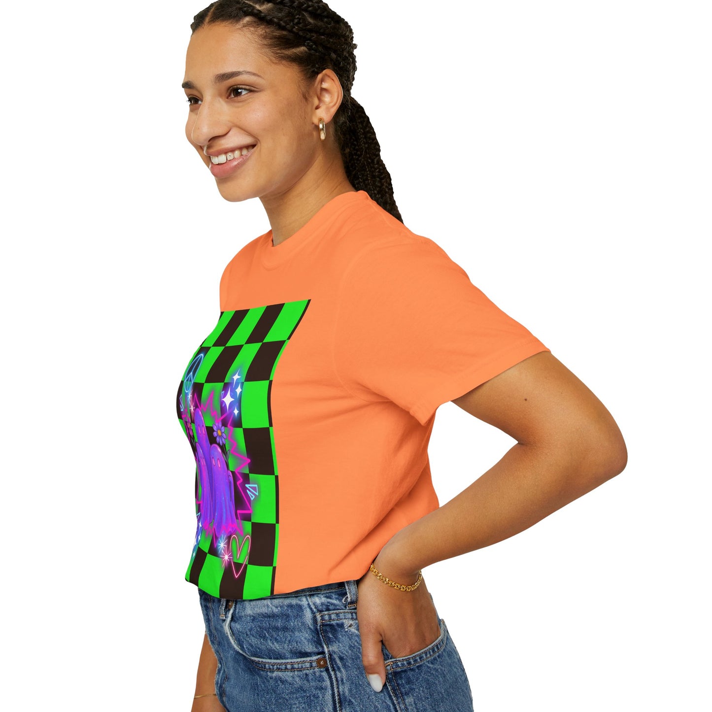 Vibrant Ghost Graphic Tee, Unisex T-shirt, Retro Vibe Shirt, Perfect for Halloween, Party Wear, Casual Style, Unique Gift
