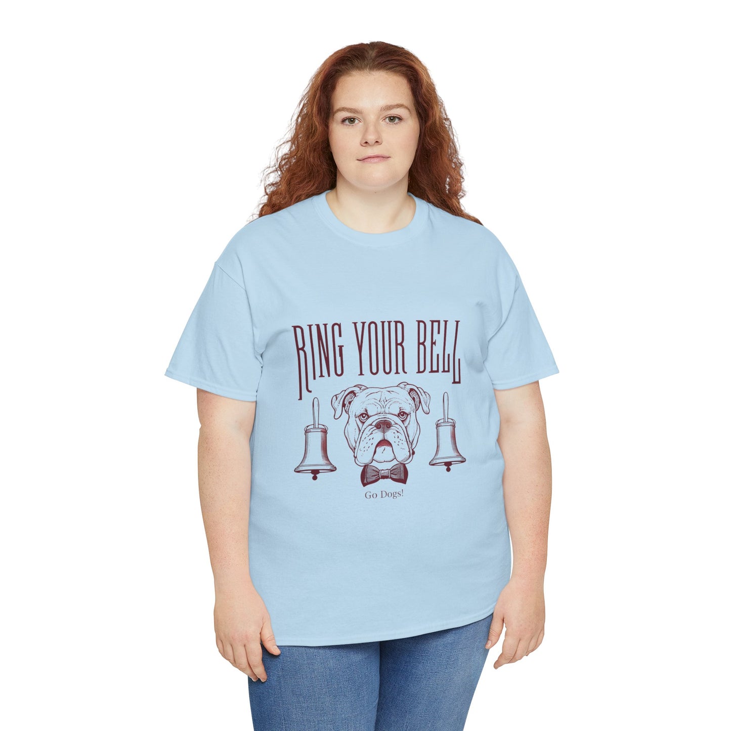 Dog Lover's Unisex Heavy Cotton Tee | 'Ring Your Bell' Shirt, Bulldog Tee, Pet Owner Gift, Funny Dog Apparel, Casual Wear