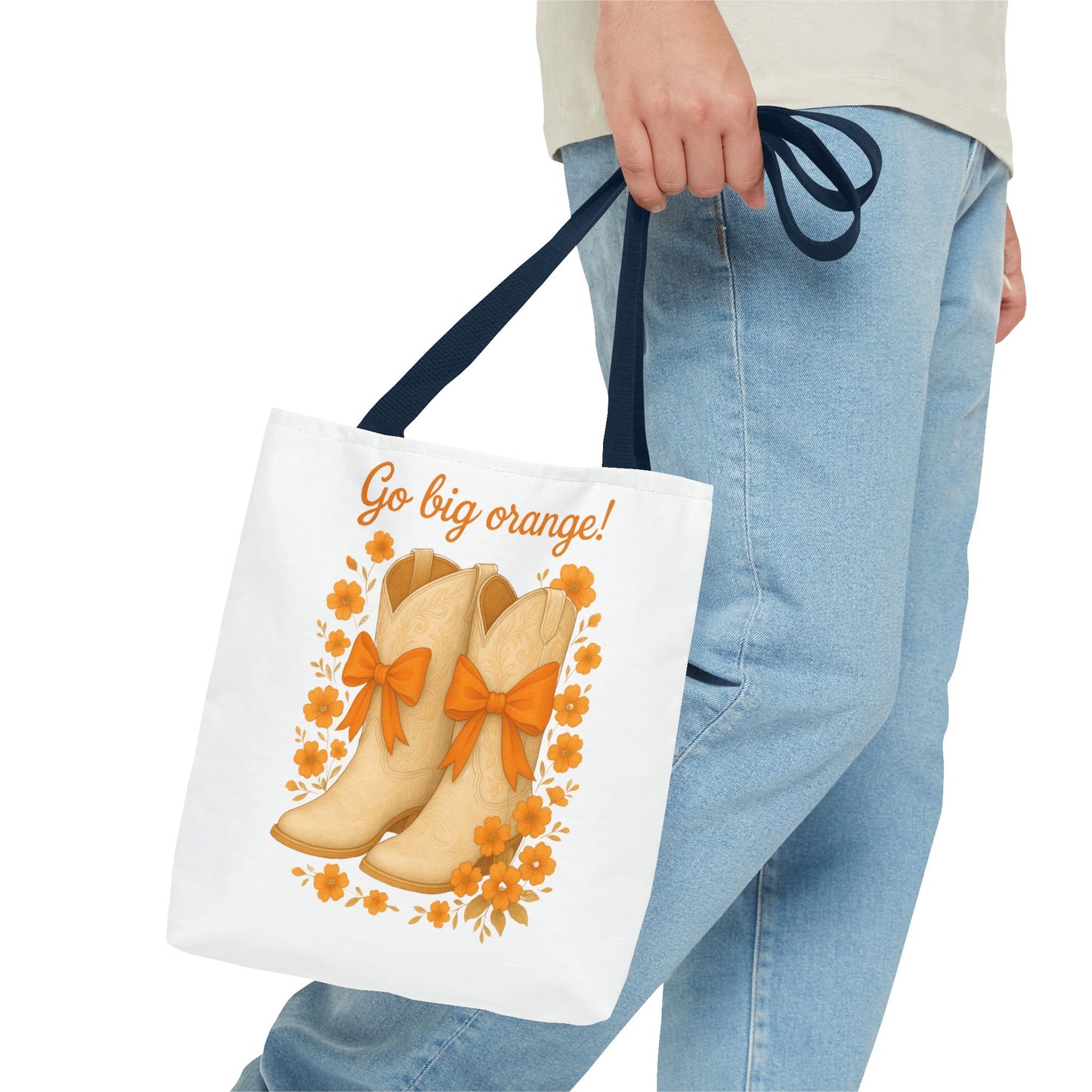 Tennessee Game Day, Floral Tote Bag, Coquette Bow Boot Design, Go Vols, Knoxville Tennessee, Alumni Gift, Rocky Top, Graduation Gift