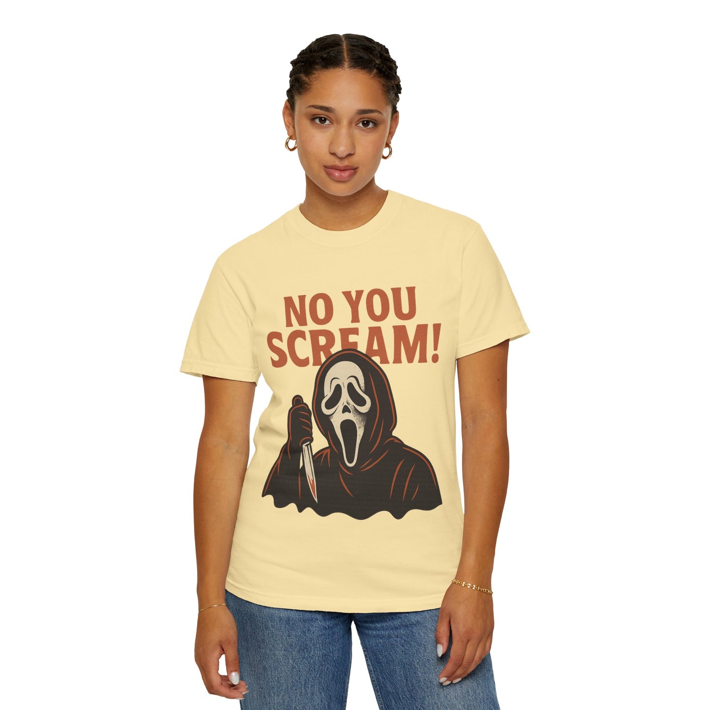 Unisex Horror-Themed T-shirt | Fun Scream Design for Halloween, Costume Parties, Movie Nights, Gift for Horror Fans
