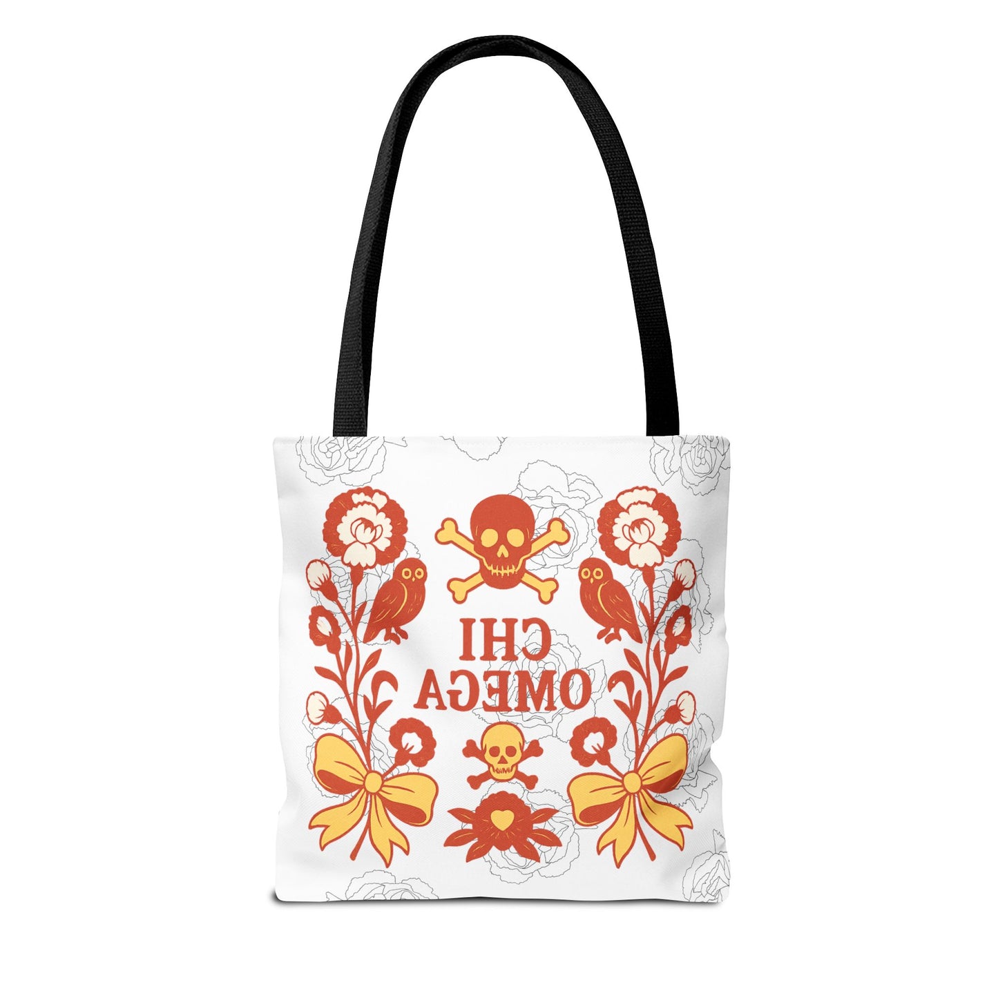 Chi Omega Floral Tote Bag