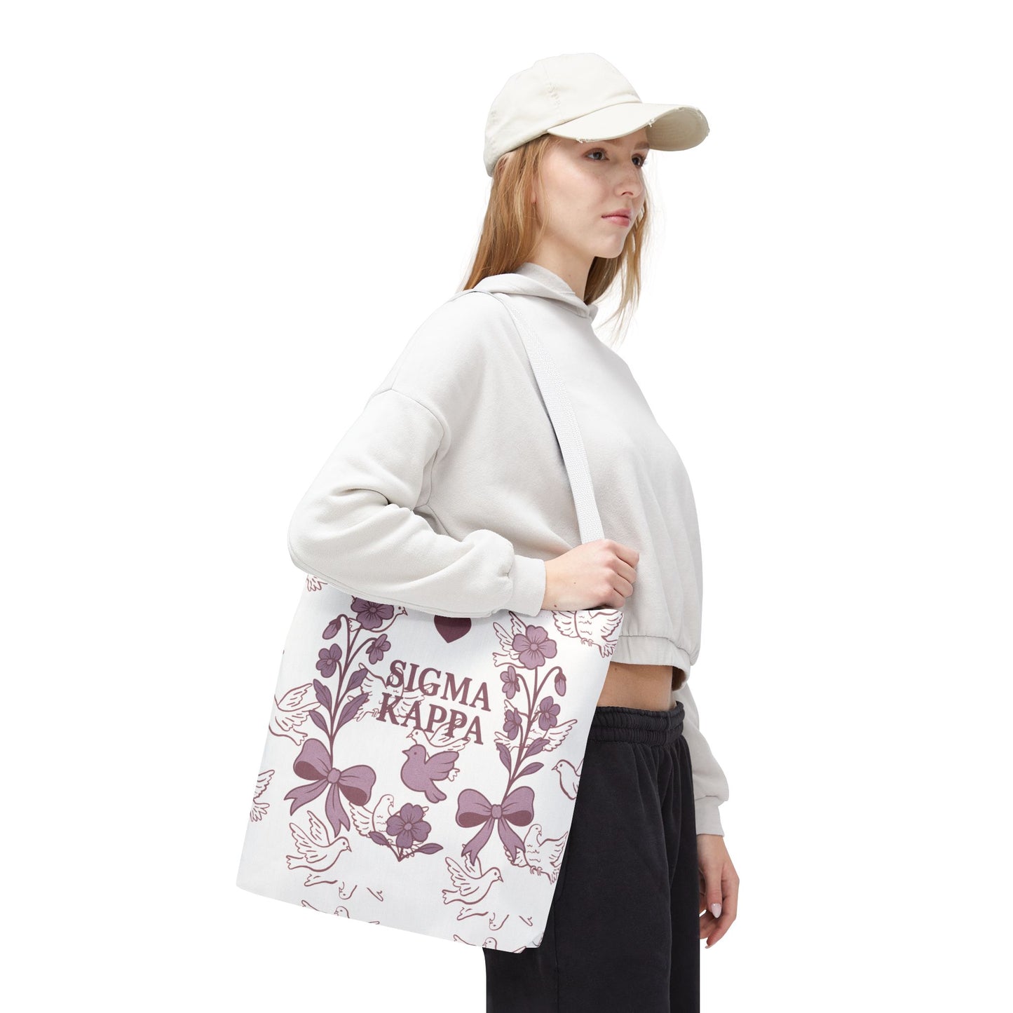 Sigma Kappa Floral Tote Bag | Sorority Gift, Eco-Friendly Carry-All, College Accessory, Stylish Shopping Bag, Chic Beach Tote
