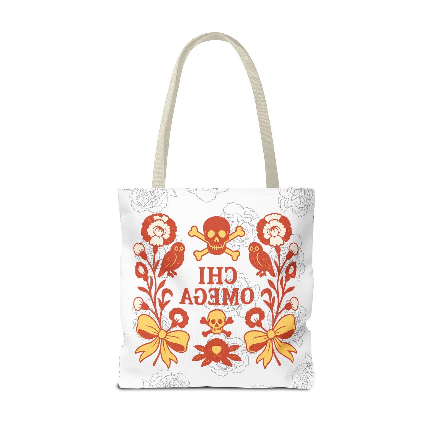 Chi Omega Floral Tote Bag