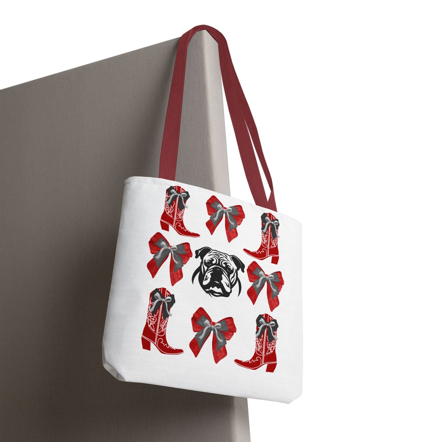 UGA Bulldogs Coquette Bow Tote Bag