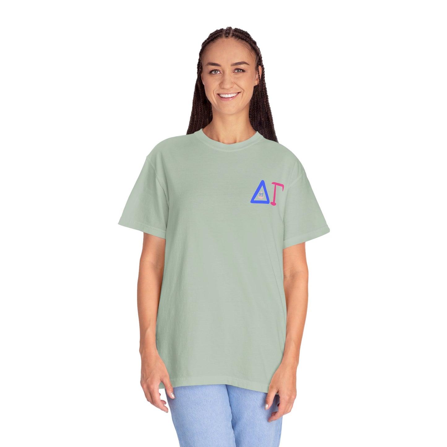 Delta Gamma Unisex Garment-Dyed T-Shirt, Sorority Pride Shirt, Nautical Design Tee, Perfect for Recruitment and Celebrations, Gift Idea