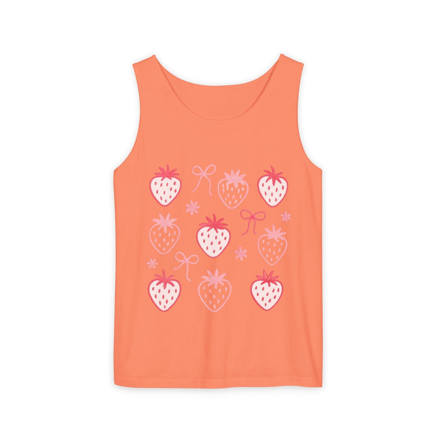Strawberry Print Tank Top - Summer Vibes Beachwear