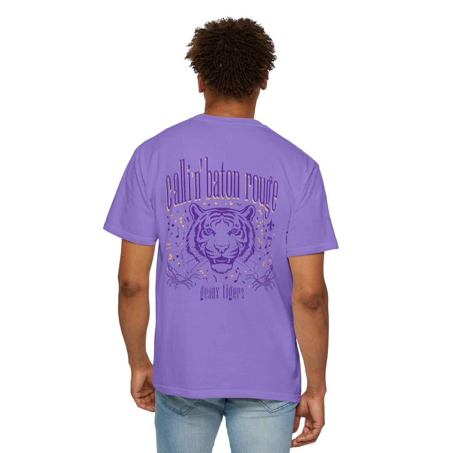 Baton Rouge Spirit T-Shirt - Unisex Garment-Dyed Tee for Game Day, College Football, Mardi Gras, Team Pride, Casual Wear