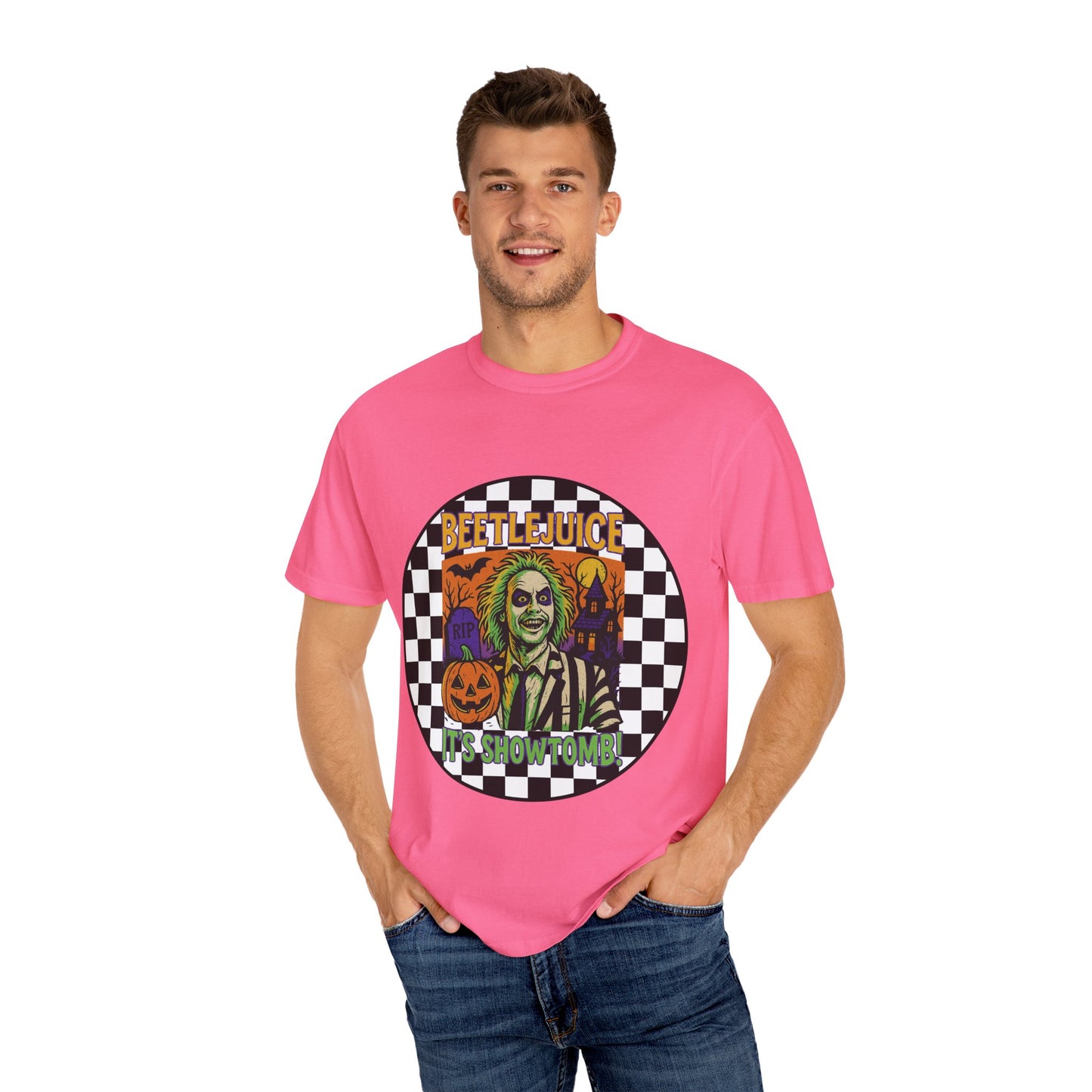 Beetlejuice Unisex T-shirt, Spooky Graphic Tee, Halloween Costume Shirt, Movie Fan Apparel, Eerie Clothing Gift