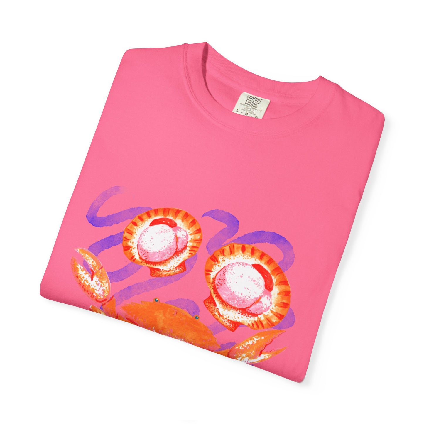 Retro Seafood Graphic T-Shirt - Fresh Catch Comfort Colors Tee