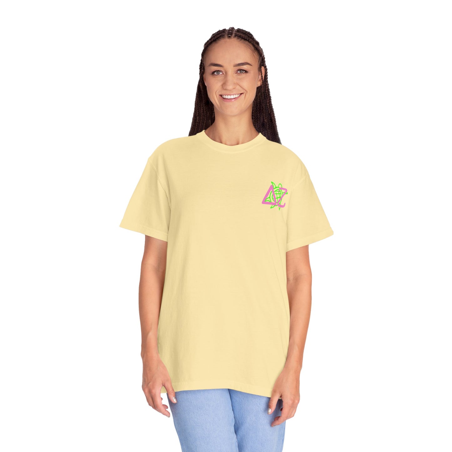 Delta Zeta Unisex T-Shirt, Sorority Shirt, Garment-Dyed Tee, Cute College Top, Sisterhood Apparel, Gift for Sorority Sisters