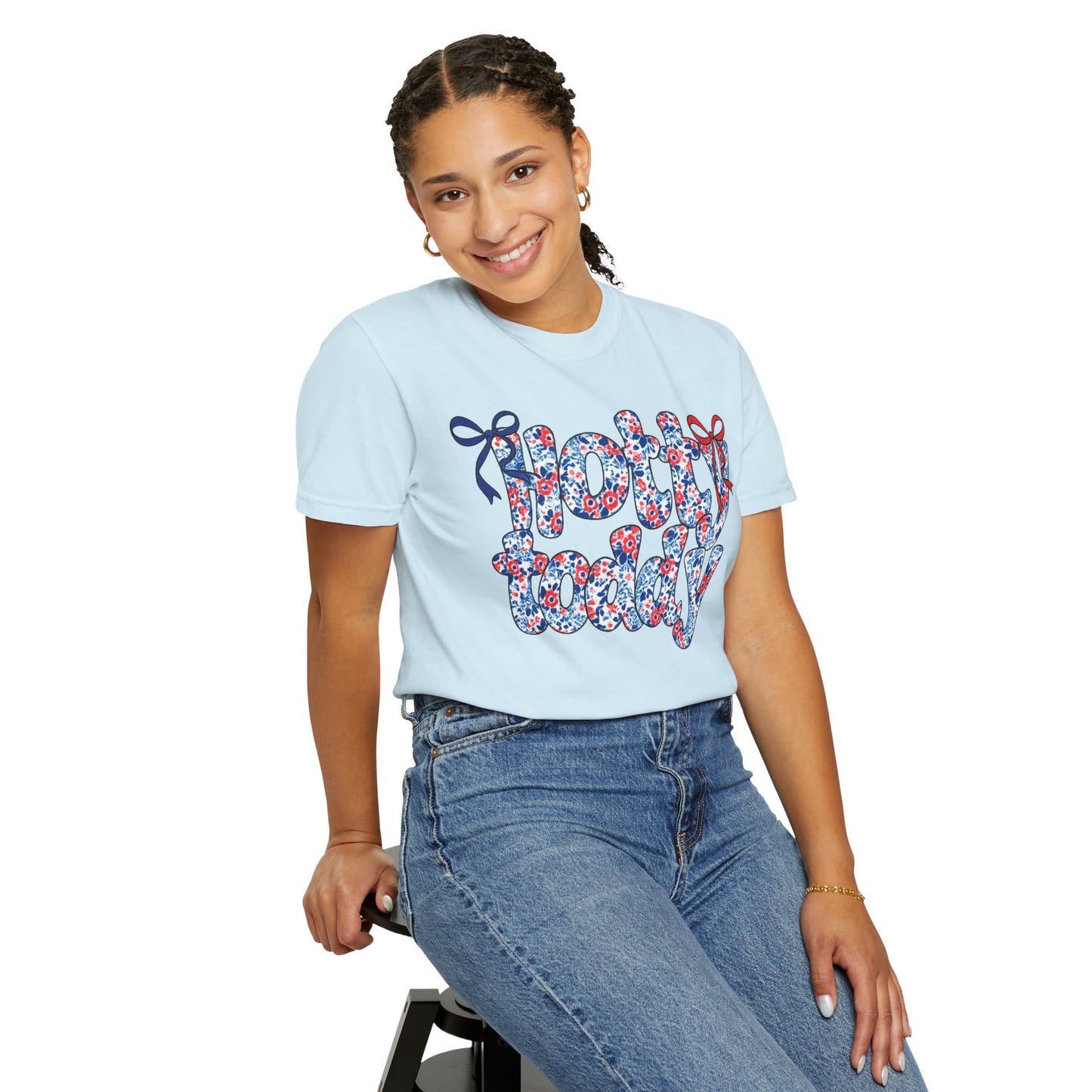 Floral Hotty Toddy Coquette Bow T-Shirt