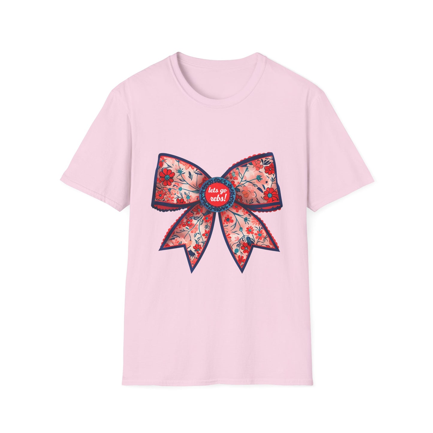 Go rebs coquette bow, Floral Bow T-Shirt | Gift for Her, Casual Wear, Birthday Party, Spring Fashion, Cute Graphic Tee