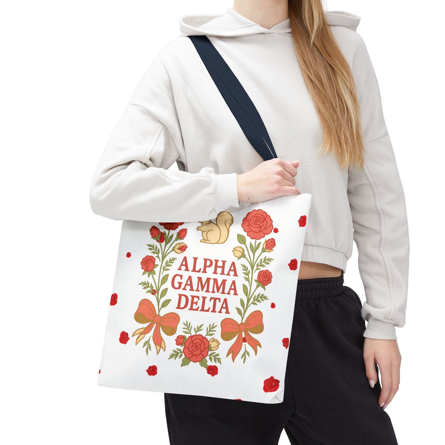 Floral Tote Bag | Alpha Gamma Delta Collection | Perfect for Sorority Events & Graduates