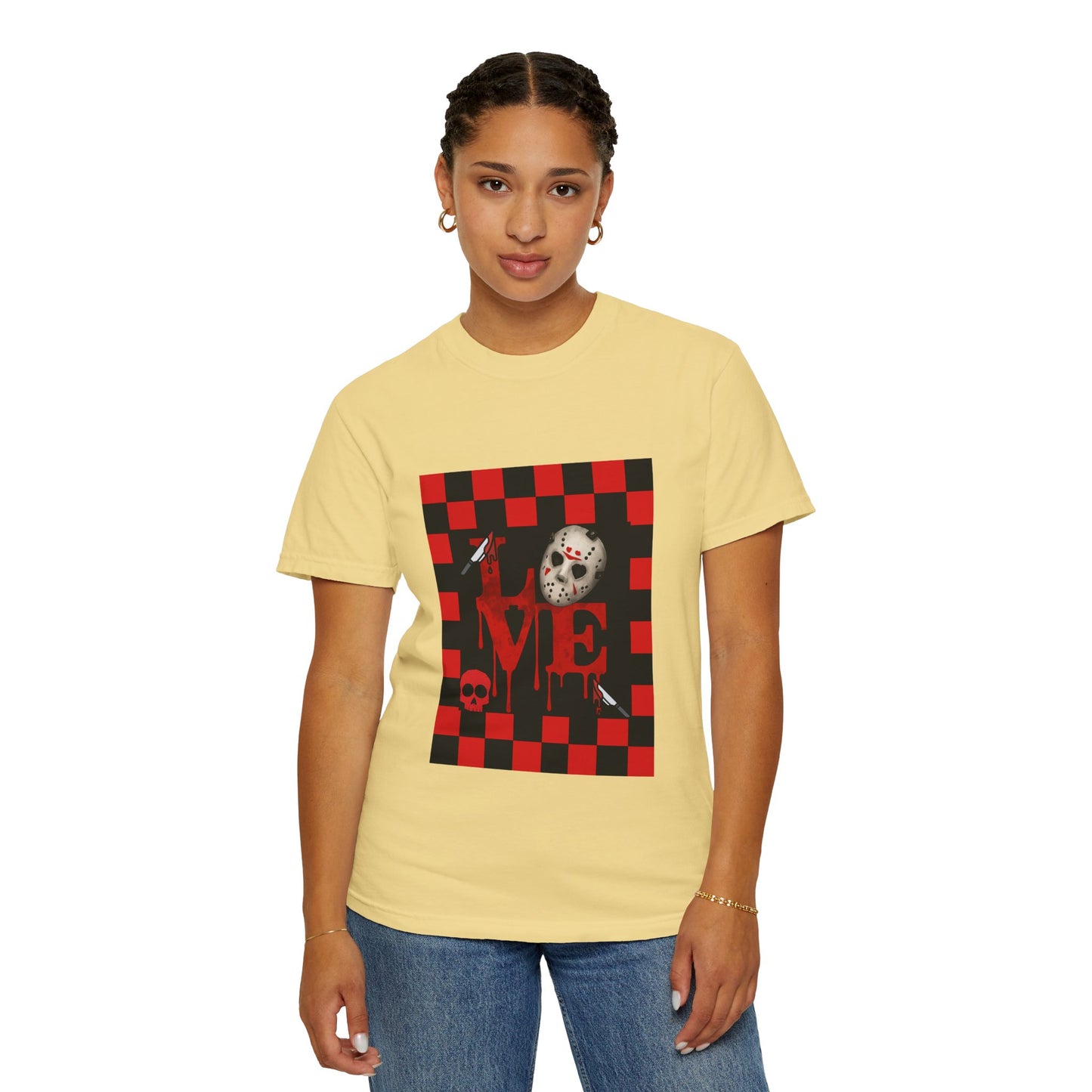 Scary Movie Mask Love Print T-Shirt